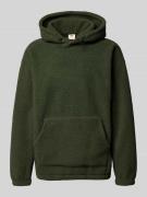 Levi's® Hoodie mit Teddyfell Modell 'COZY UP' in Dunkelgruen, Größe L
