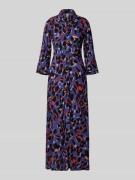 YAS Maxikleid mit Knopfleiste Modell 'SAVANNA' in Rauchblau, Größe M