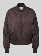 Marc O'Polo Regular Fit Bomberjacke mit Stehkragen in Dunkelbraun, Grö...