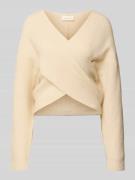 MSCH Copenhagen Strickpullover in Wickel-Optik Modell 'Zinelle' in Bei...