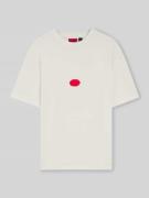 HUGO Relaxed Fit T-Shirt aus Baumwoll-Jersey Modell 'DIVIS' in Weiss, ...