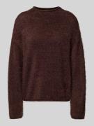 FREE/QUENT Strickpullover mit Rundhalsausschnitt Modell 'Cat' in Dunke...