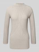 Emporio Armani Strickpullover mit Kaschmir-Anteil in Taupe, Größe L