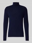 Christian Berg Men Rollkragenpullover aus Wolle-Kaschmir-Mix in Marine...