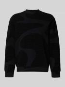 Emporio Armani Sweatshirt mit Strukturmuster in Black, Größe L