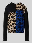 Betty Barclay Strickpullover im Allover-Look mit Stehkragen in Black, ...