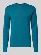 Tom Tailor Regular Fit Strickpullover aus reiner Baumwolle in Petrol, ...