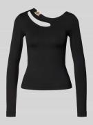 Guess Longsleeve mit Label-Detail in Black, Größe M
