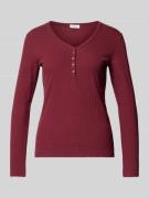 s.Oliver RED LABEL Regular Fit Langarmshirt aus Baumwoll-Mix in Bordea...