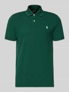 Polo Ralph Lauren Slim Fit Poloshirt mit Label-Stitching in Dunkelgrue...
