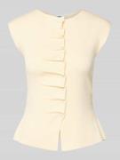 SUNCOO PARIS Strickshirt mit Rüschen Modell 'PAGNI' in Offwhite, Größe...