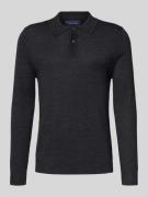 Christian Berg Men Slim Fit Strickpullover aus Woll-Mix in Anthrazit M...