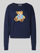 Review Strickpullover mit Motiv und Rundhalsausschnitt in Marine, Größ...