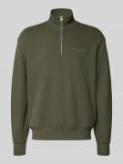 Tommy Jeans Relaxed Fit Troyer aus reiner Baumwolle in Dunkelgruen, Gr...