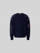 Dsquared2 Sweatshirt mit gerippten Abschlüssen in Dunkelblau, Größe L