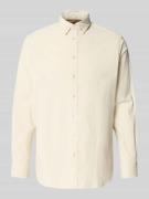 Christian Berg Men Freizeithemd mit Knopfleiste in Offwhite, Größe 3XL