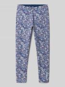 Guess Regular Fit Leggings mit floralem Allover-Print in Blau, Größe 1...