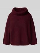 comma Rollkragenpullover mit Woll-Anteil in Bordeaux, Größe M