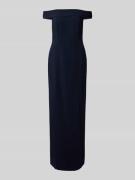 Lauren Ralph Lauren Abendkleid mit Carmen-Ausschnitt in Marine, Größe ...