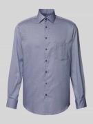 ETERNA Modern Fit Business-Hemd mit Brusttasche in Bleu, Größe 40
