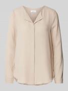 Vila Bluse mit verdeckter Knopfleiste Modell 'LUCY' in Beige, Größe XX...