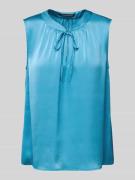 Luisa Cerano Relaxed Fit Blusentop mit Schlüsselloch-Ausschnitt in Tue...