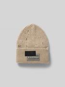 MM6 Maison Margiela Beanie in Strick-Optik in Ecru, Größe 1