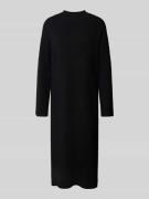 YAS Midikleid mit geripptem Stehkragen Modell 'ELMA' in Black, Größe L