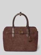 Marc O'Polo Shopper aus echtem Rindsvelours in Dunkelbraun, Größe 1