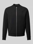 Les Deux Jacke mit Stehkragen Modell 'Como' in Black, Größe L