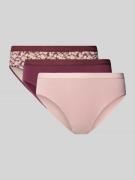 Marc O'Polo Slip aus Baumwoll-Mix im 3er-Pack in Bordeaux, Größe S