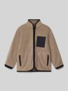 Mayoral Regular Fit Fleecejacke mit Brusttasche in Mittelgrau, Größe 1...