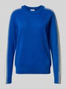 Jake*s Casual Strickpullover aus Kaschmir mit Kontraststreifen in Blau...