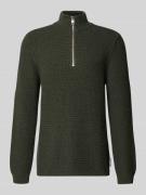 Marc O'Polo Denim Regular Fit Troyer aus Baumwoll-Mix in Dunkelgruen, ...