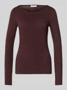 Marc O'Polo Regular Fit Langarmshirt aus reiner Baumwolle in Bordeaux,...