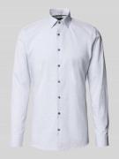 OLYMP No. Six Super Slim Fit Businesshemd aus Baumwoll-Mix in Silber, ...