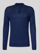 Christian Berg Men Slim Fit Strickpullover aus Woll-Mix in Dunkelblau ...