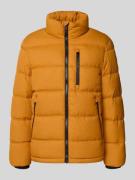 Tom Tailor Regular Fit Steppjacke mit Stehkragen in Orange, Größe L