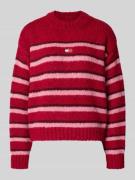 Tommy Jeans Regular Fit Strickpullover mit Alpaka-Anteil in Bordeaux, ...