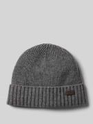 Barbour Beanie aus Woll-Mix Modell 'CARLTON' in Graphit, Größe 1