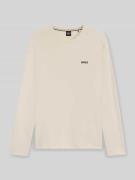 BOSS Regular Fit Langarmshirt aus Baumwoll-Mix in Offwhite, Größe L