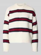 Tommy Jeans Regular Fit Strickpullover mit Alpaka-Anteil in Ecru, Größ...