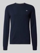 Gant Strickpullover aus reiner Lammwolle mit gerippten Abschlüssen in ...