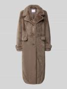 Rich & Royal Mantel mit Reverskragen in Taupe, Größe 40