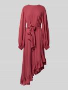 Essentiel Antwerp Figurumspielendes Maxikleid mit asymmetrischem Rüsch...