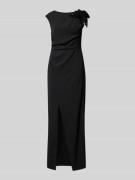 Rinascimento Abendkleid mit Blumen-Detail in Black, Größe XS