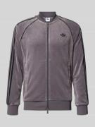 adidas Originals Sweatjacke mit Reißverschluss in Anthrazit, Größe L