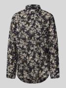 Marc O'Polo Relaxed Fit Langarmbluse aus reiner Baumwolle in Black, Gr...