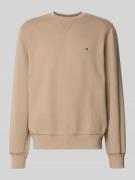 Tommy Hilfiger Regular Fit Sweatshirt Baumwoll-Mix in Khaki, Größe L