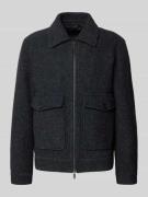 SELECTED HOMME Regular Fit Hemdjacke aus Woll-Mix in Dunkelgrau, Größe...